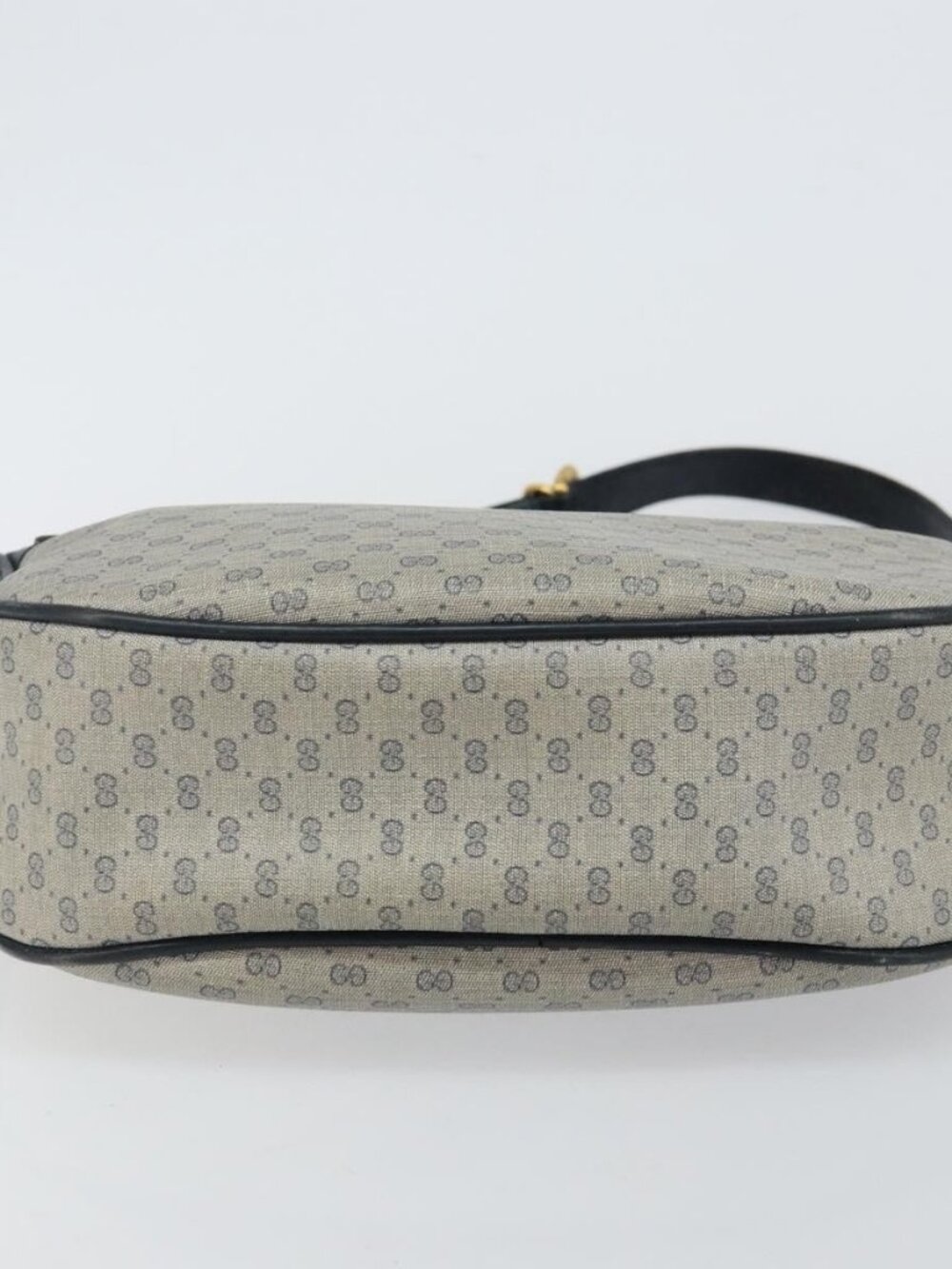 Authentic GUCCI Micro GG Supreme Shoulder Bag PVC Navy Gold 001 115 0918 - Picture 12 of 16